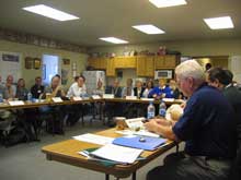 Picture of a WFLC meeting ar Red Lodge, Montana, fire hall in June 2007.